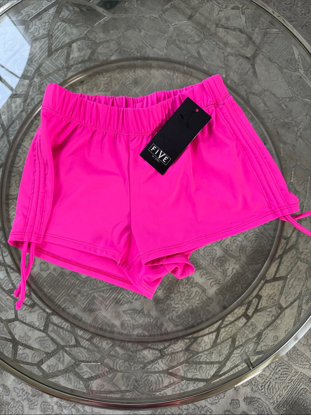 Five Dancewear Hot Pink Active Drawstring Shorts YXL